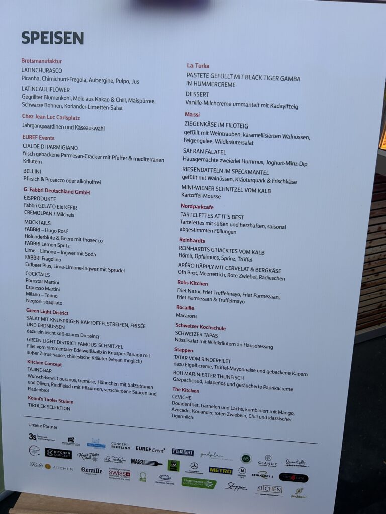 Namhafte Düsseldorfer Restaurants präsentierten diverse Köstlichkeiten